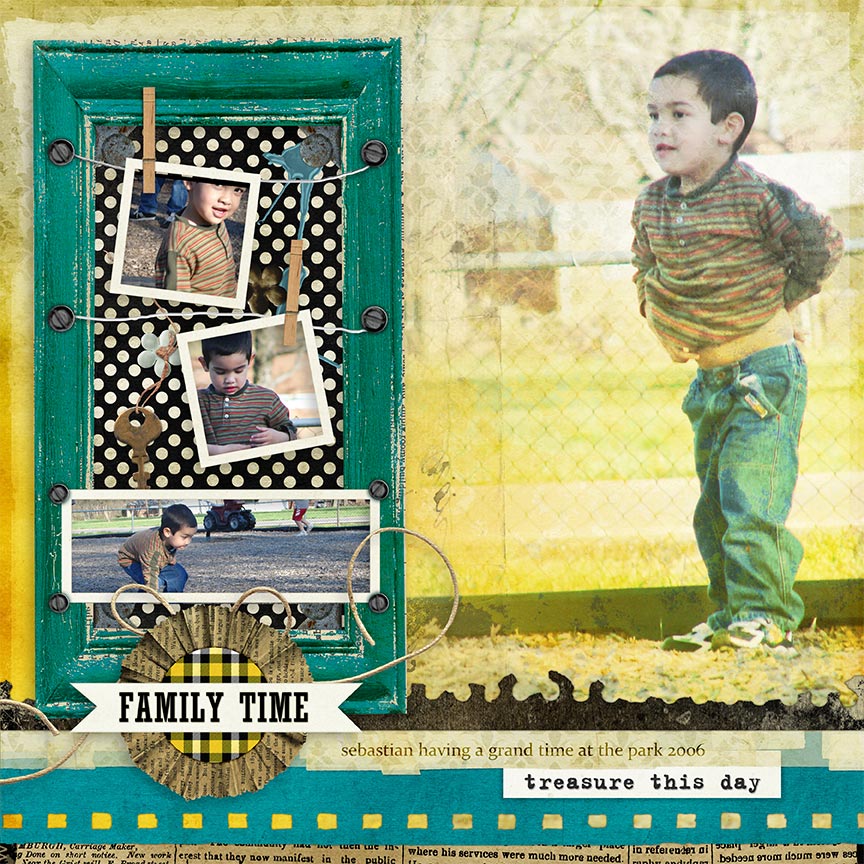 "Family Time" #digitalscrapbooking layouit by AFT Designs - Amanda Fraijo-Tobin