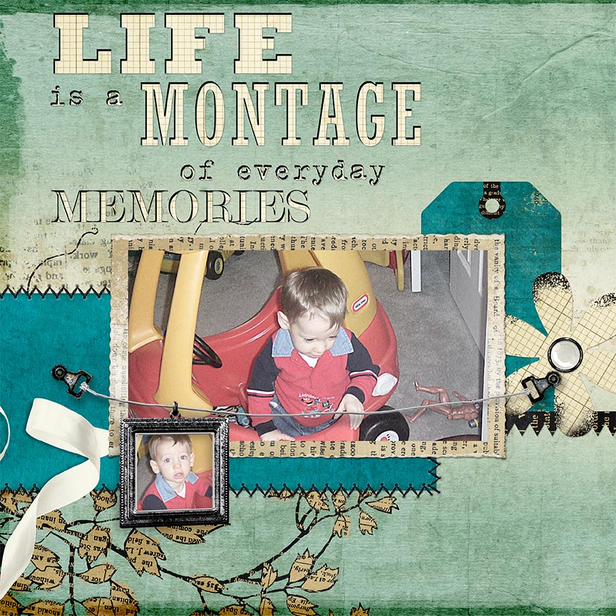 "Life' Montage" #digitalscrapbooking layouit by AFT Designs - Amanda Fraijo-Tobin