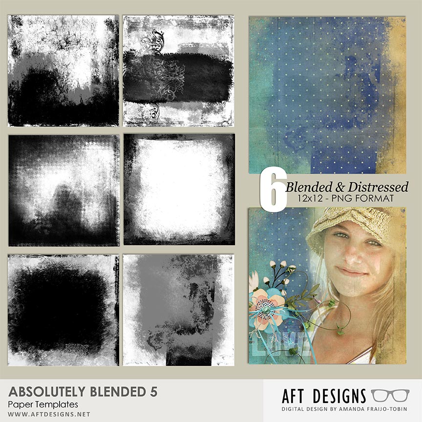 Paper Templates - Absolutely Blended 5 by AFT Designs - Amanda Fraijo-Tobin @Oscraps.com