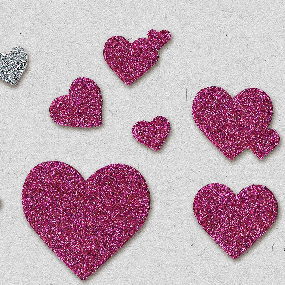 Foam Glitter Stickers Vol 1: Hearts by Mixed Media by Erin