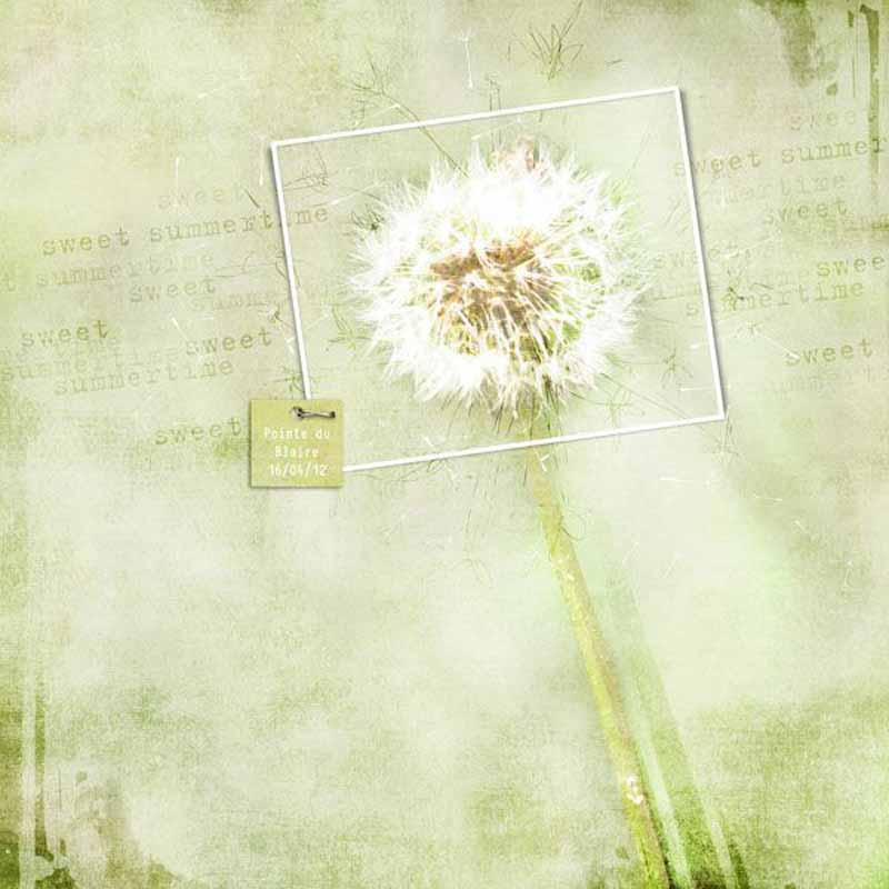 Dandelion Days Digital Scrapbook Mega Collab by Oscraps - Layout 08