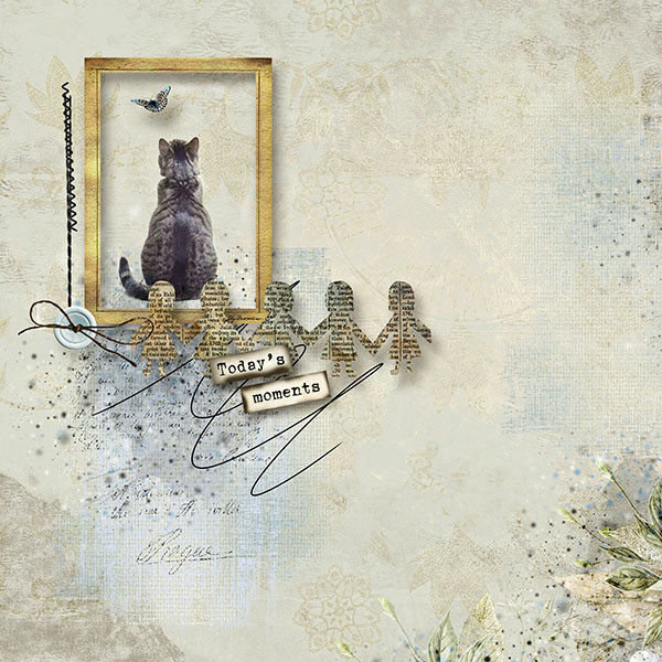 Echoes Digital Scrapbook Page by Cathy
