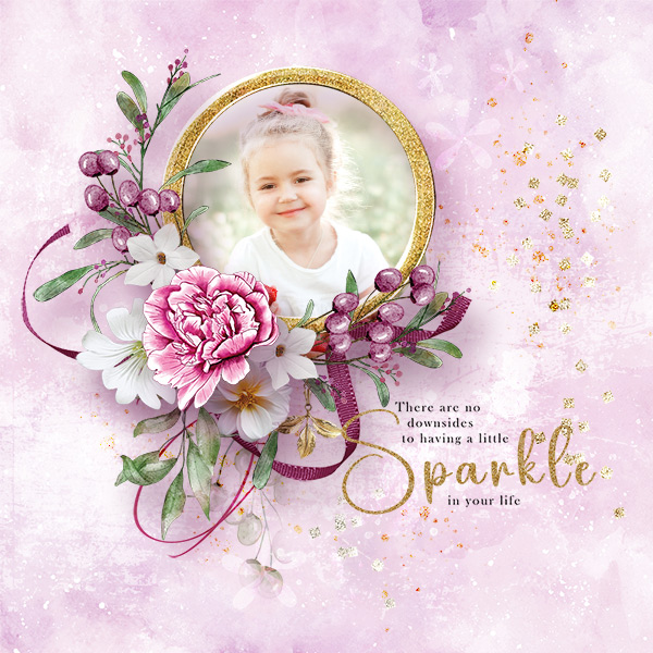 Gold Dust Digital Scrapbook Page by Cathy