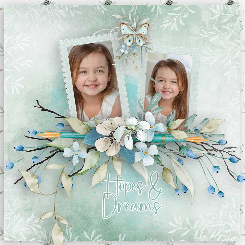 Hopes And Dreams Digital Scrapbook Page by Renee