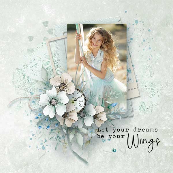 Hopes And Dreams Digital Scrapbook Page by Cathy