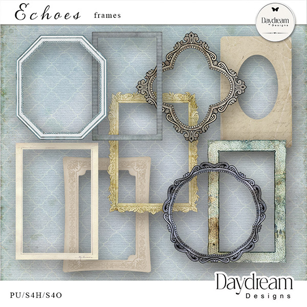 Echoes Digital Art Frames by Daydream Designs 