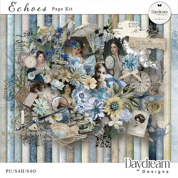 Echoes Digital Art Page Kit by Daydream Designs 
