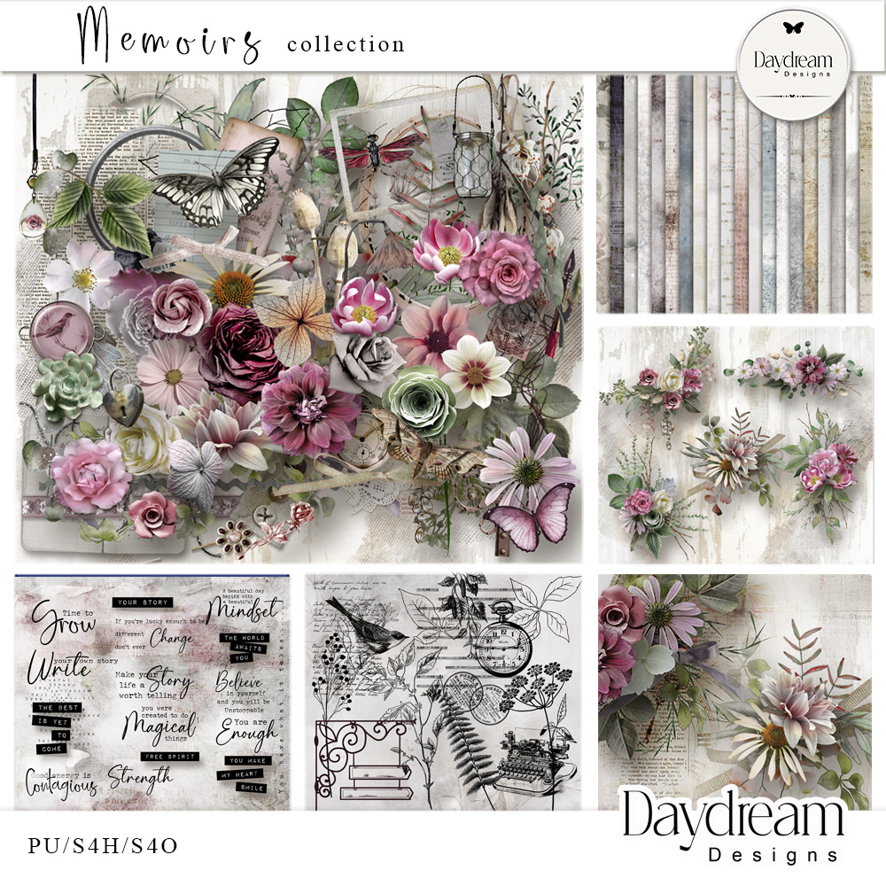 Memoirs Digital Art Collection by Daydream Designs 