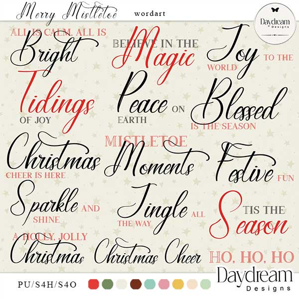 Merry Mistletoe Digital Art Wordrt by Daydream Designs