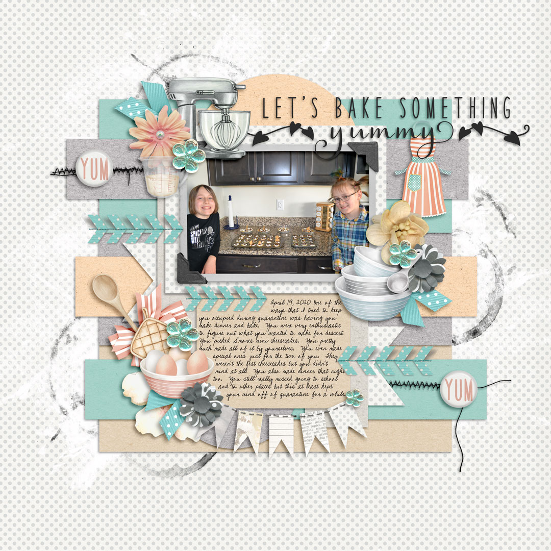 Favorite Family Recipes Baking by Karen Schulz Designs Digital Art Layout 01