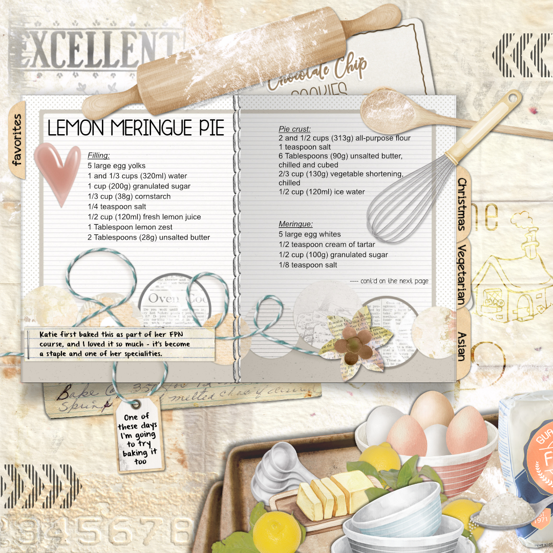 Favorite Family Recipes Baking by Karen Schulz Designs Digital Art Layout 13
