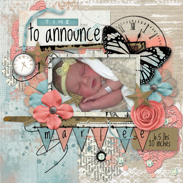 It's About Time Kit sample page 4 by Beth