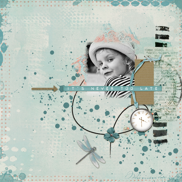 It's About Time Kit sample page by Marijke