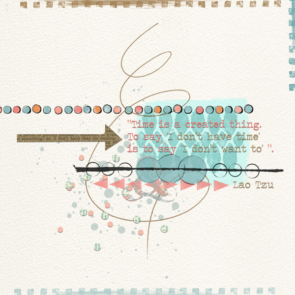 It's About Time Kit sample page by Tanteva