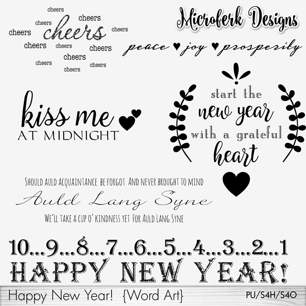happy new year word
