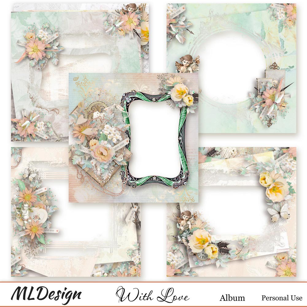 With Love Digital Scrapbook Album Preview by MLDesign