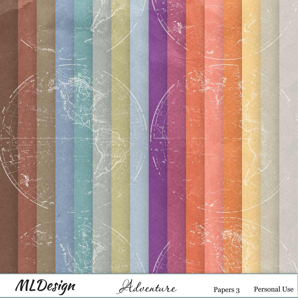 Adventure Digital Scrapbook Cardstock Preview by MLDesign