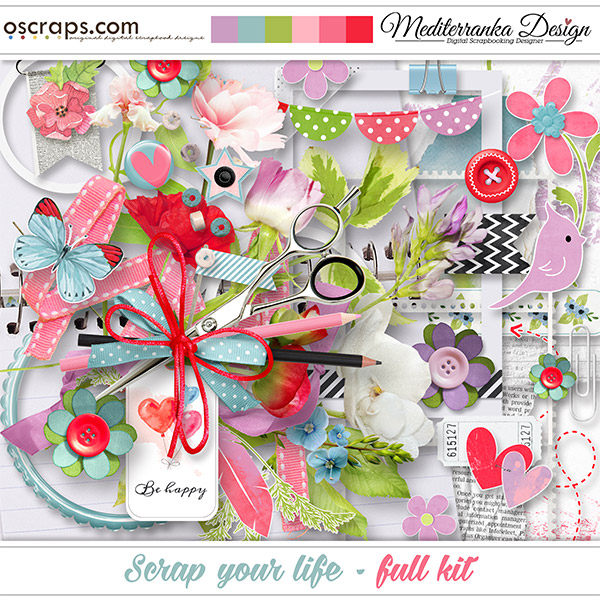 New Digital Scrapbooking Supplies Each Week at Oscraps