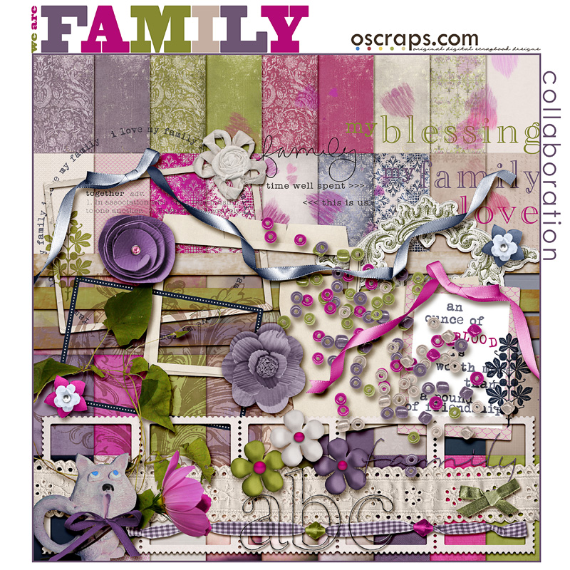 Oscraps9 Digital Scrapbook Kits for the Family Seamstress - Oscraps