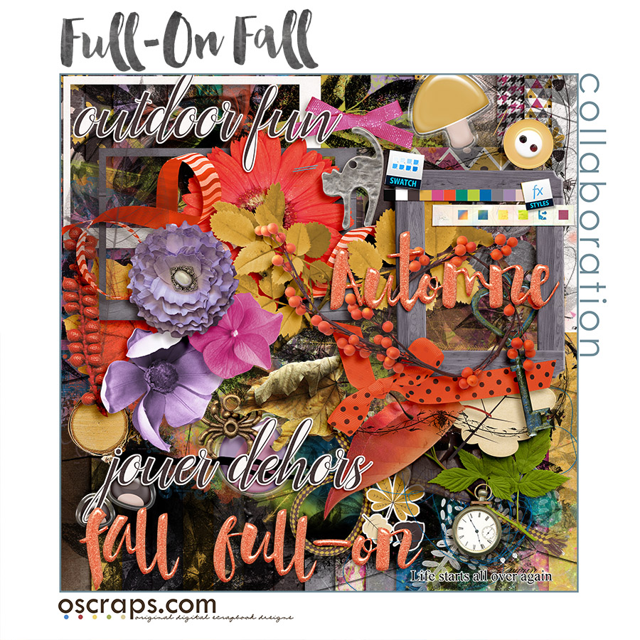 New Digital Scrapbooking Supplies Each Week at Oscraps