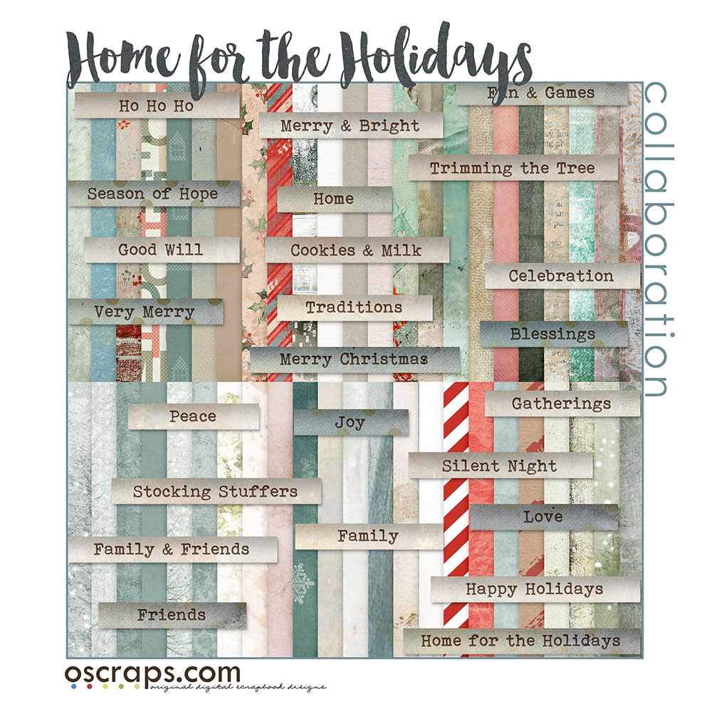 Christmas Digital Scrapbook Paper • Crafting my Home