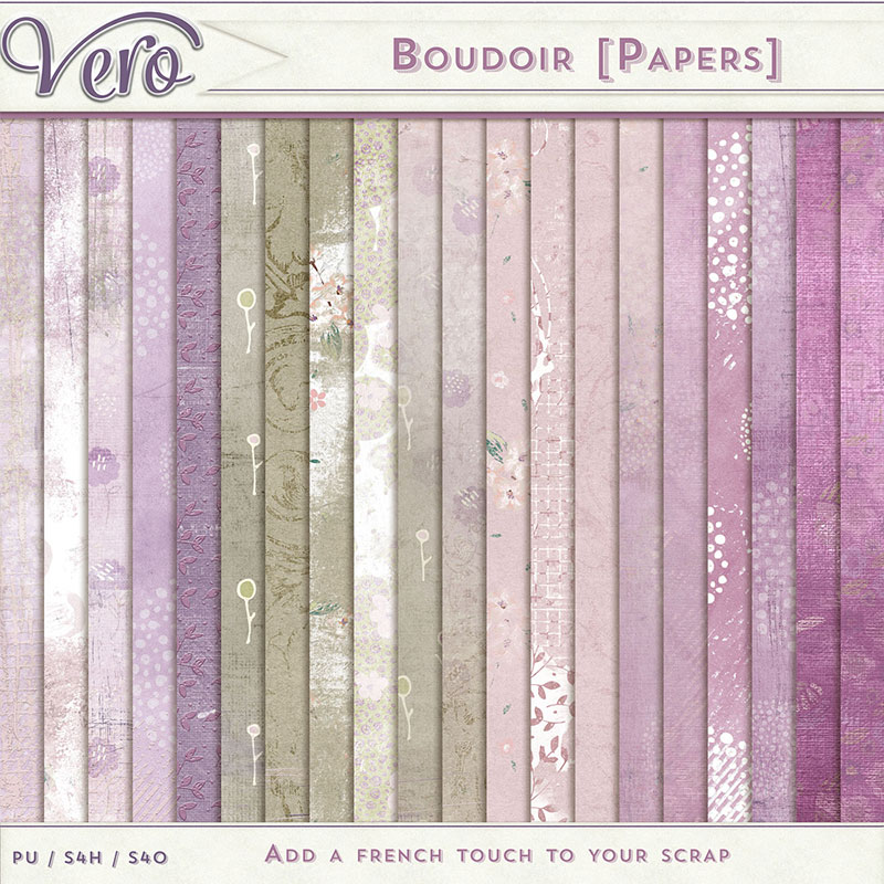 Boudoir Digital Scrapbook Page Kit Vero Oscraps