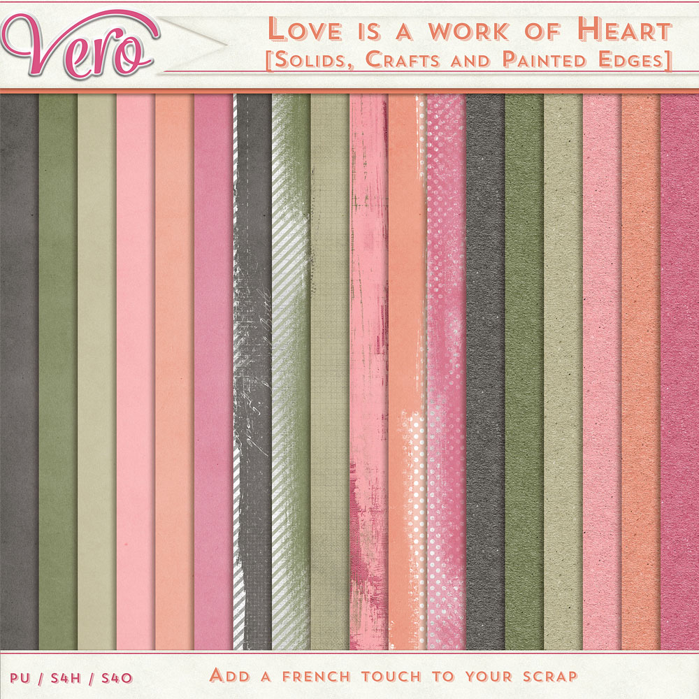 Love Is A Work of Heart Solid Papers
