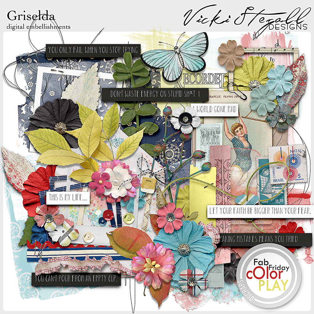 Griselda Digital Scrapbooking Embellishments by Vicki Stegall @ Oscraps.com