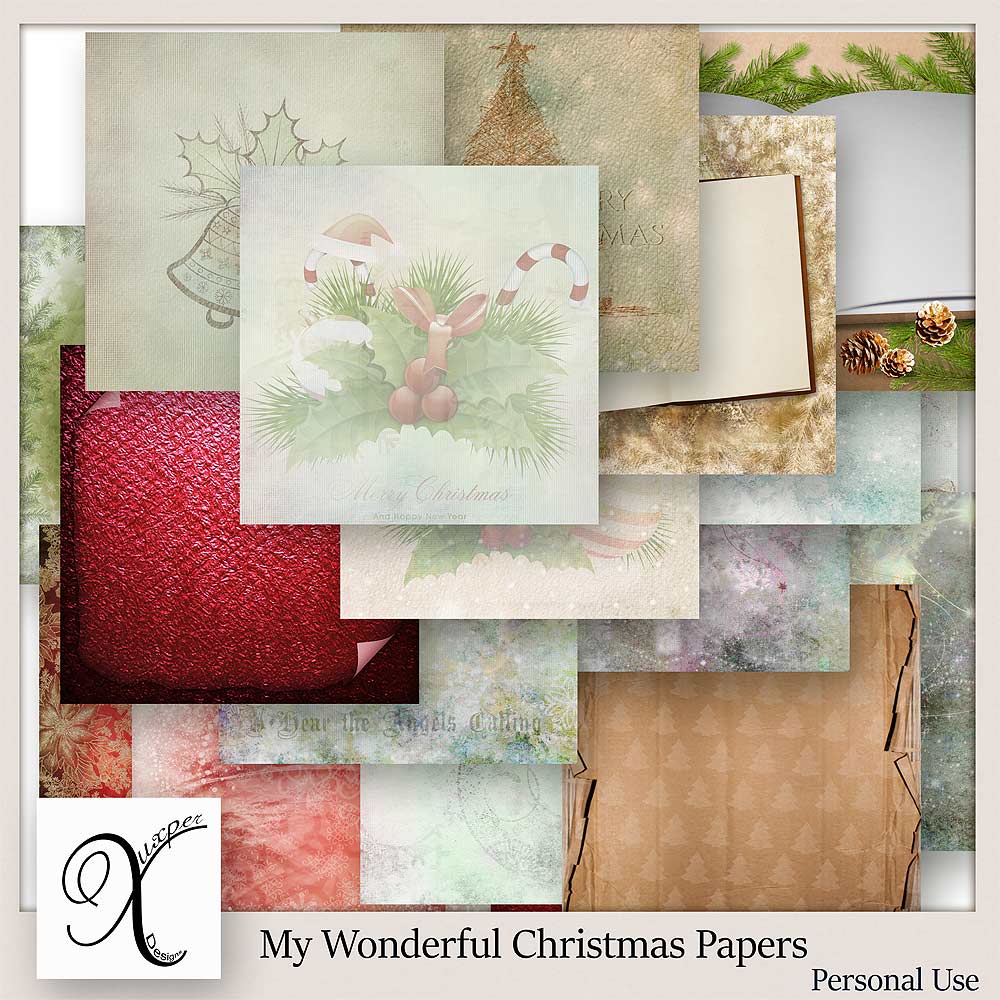 CHRISTMAS ELF SCRAPBOOK PAPER 12 X 12 Graphic by UNICORNO DIGITAL