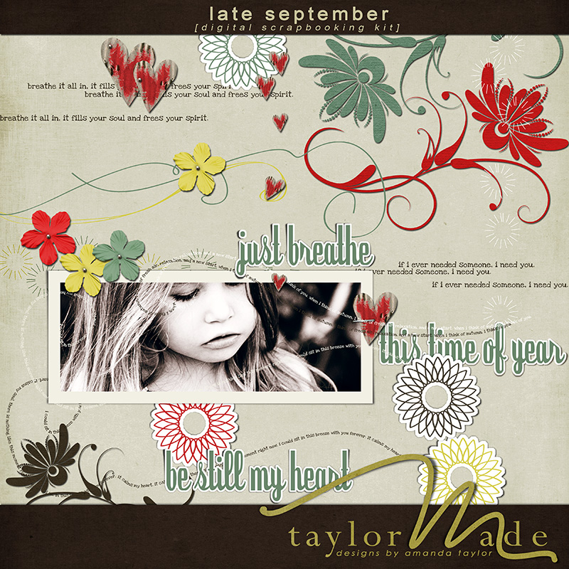 Late September Digital Scrapbook Kit Preview 02 by TaylorMade Designs