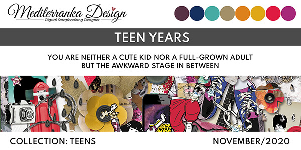 Teen Scene Digital Scrapbook Kit. Children, Teens Themed Scrapbook Kit,  Digital Papers, Clip Art, Word Tags and More. INSTANT DOWNLOAD 