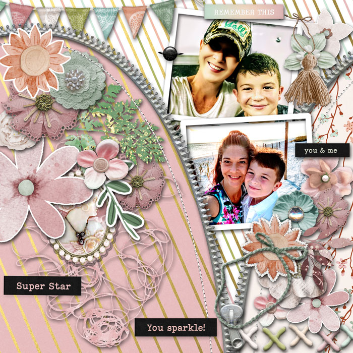 Digital Scrapbook Pack Zipper Templates 01 Templates by Connection