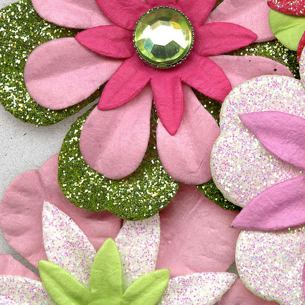 Glitter Flowers Vol 1 by Mixed Media by Erin