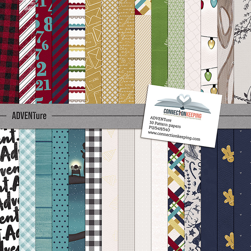 Adventure Digital Scrapbook Pattern Papers Preview by Connection Keeping