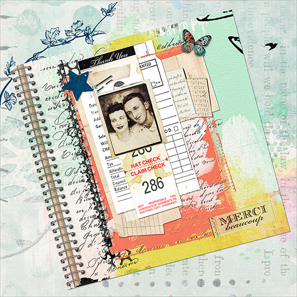 Junque Journal O2 Digital Scrapbook by Vicki Robinson Sample Page by Diane 02