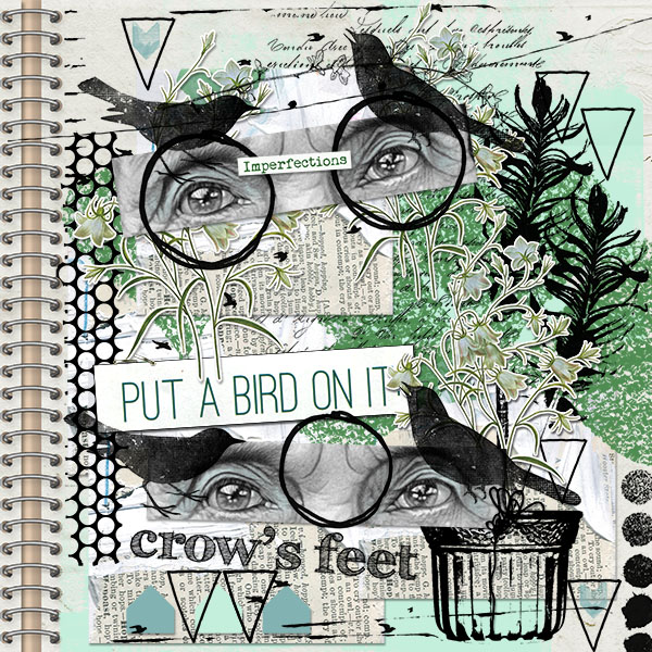 Junque Journal O2 Digital Scrapbook by Vicki Robinson Sample Page by Beth 01