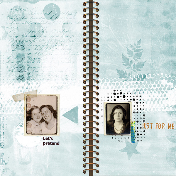 Junque Journal O2 Digital Scrapbook by Vicki Robinson Sample Page by Gina 01