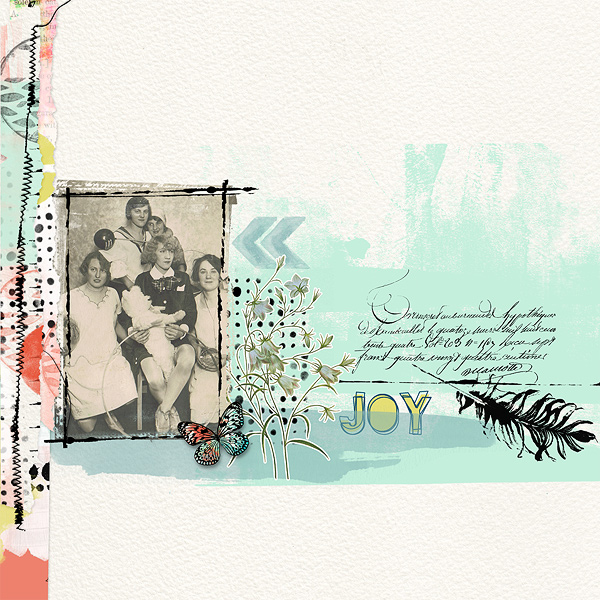 Junque Journal O2 Digital Scrapbook by Vicki Robinson Sample Page by Gina 02