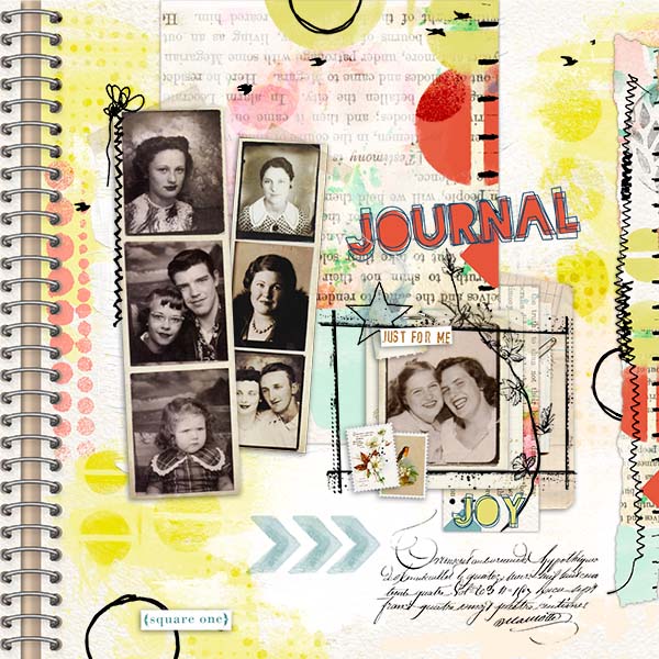 Junque Journal O2 Digital Scrapbook by Vicki Robinson Sample Page by Jana 04