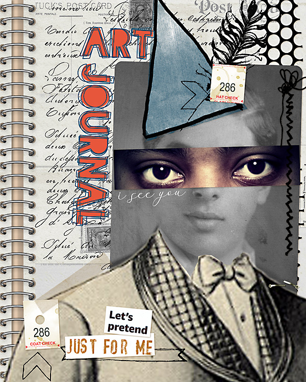 Junque Journal O2 Digital Scrapbook by Vicki Robinson Sample Page by Madi 01