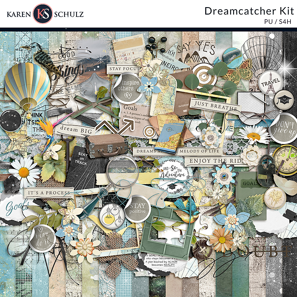 Digital Scrapbook Pack  Dreamcatcher Collection by Karen Schulz