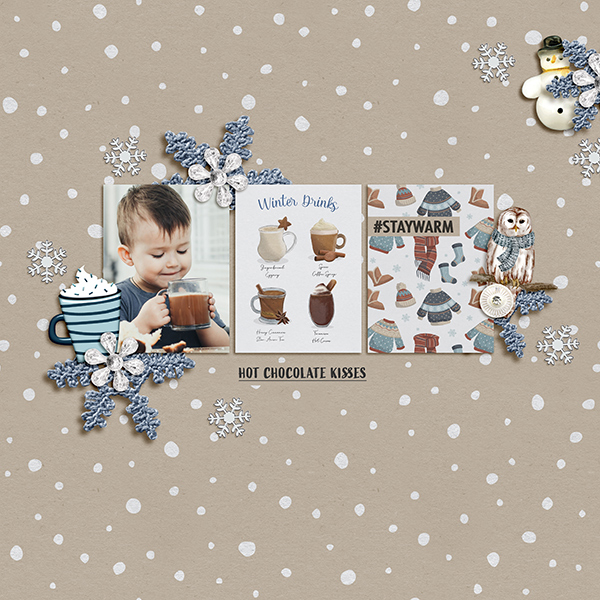 Digital Scrapbook Pack, Cozy Winter Kit by Lilach Oren