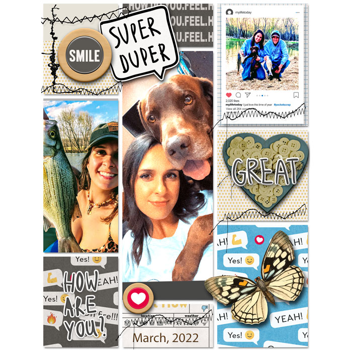 Digital Scrapbook Pack, Scrap Your Story Layered Templates 01 by Lilach  Oren