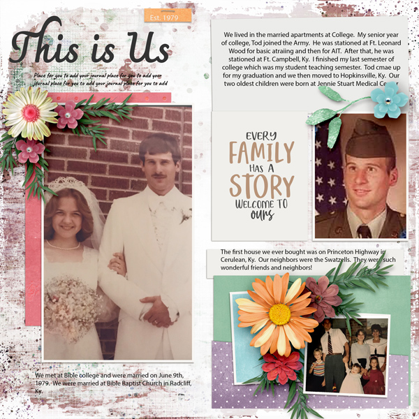 Digital Scrapbook Pack, Scrap Your Story Layered Templates 01 by Lilach  Oren