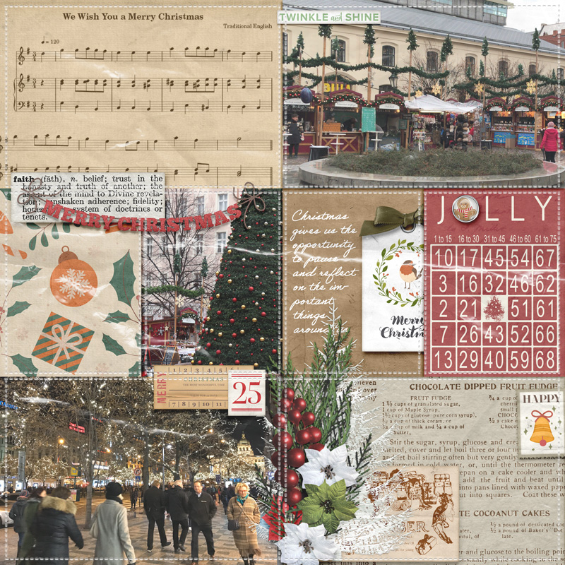 Vintage Christmas Scrapbook Kit, Hobby Lobby