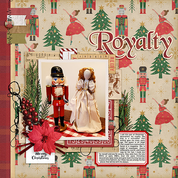 Digital Scrapbook Pack, Vintage Christmas Pattern Papers by Lilach Oren