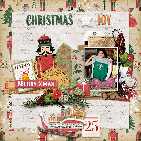 Digital Scrapbook Pack, Vintage Christmas Badges by Lilach Oren