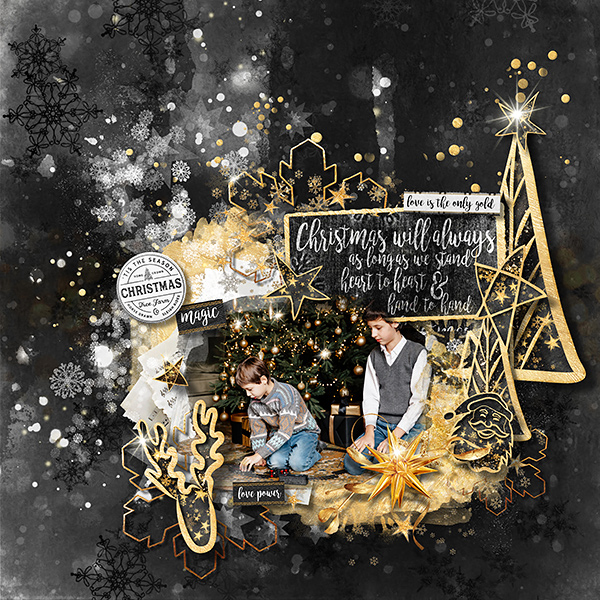 Baby It's Gold Outside Digital Scrapbooking Word labels by NLD Designs
