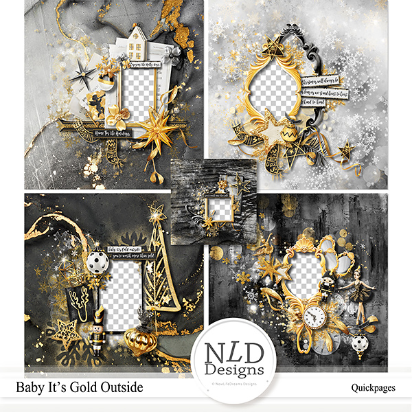 A Gingerbread Christmas Digital Scrapbooking kit by NLD Designs