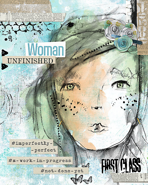 Unfinished Woman by Vicki Robinson Digital Art Scrapbook Page 05